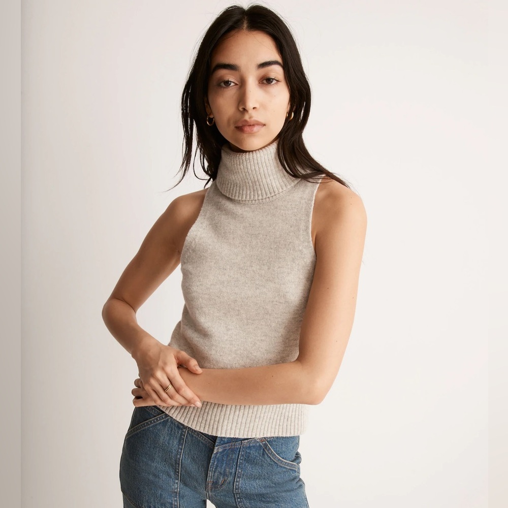 Madewell Hallowell Women's Sleeveless Turtleneck Sweater